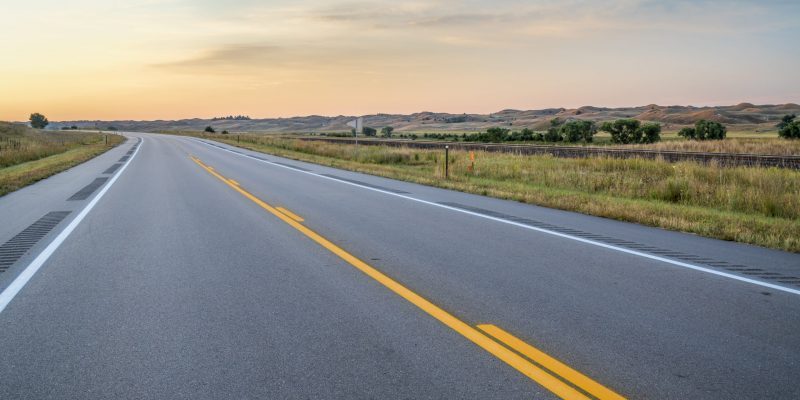 highway and railway tracks - U.S. Highway 380